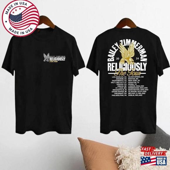 Other - Bailey Zimmerman Fan Shirt Religiously Tour T-Shirt Country 2 Sided